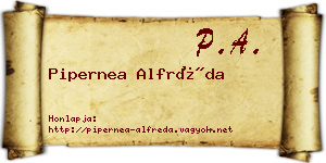 Pipernea Alfréda névjegykártya